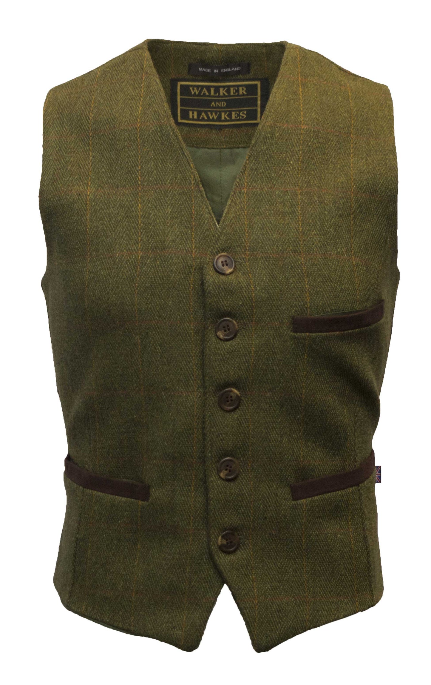 Walker & Hawkes Formal Waistcoat Gilet in Dark Sage
