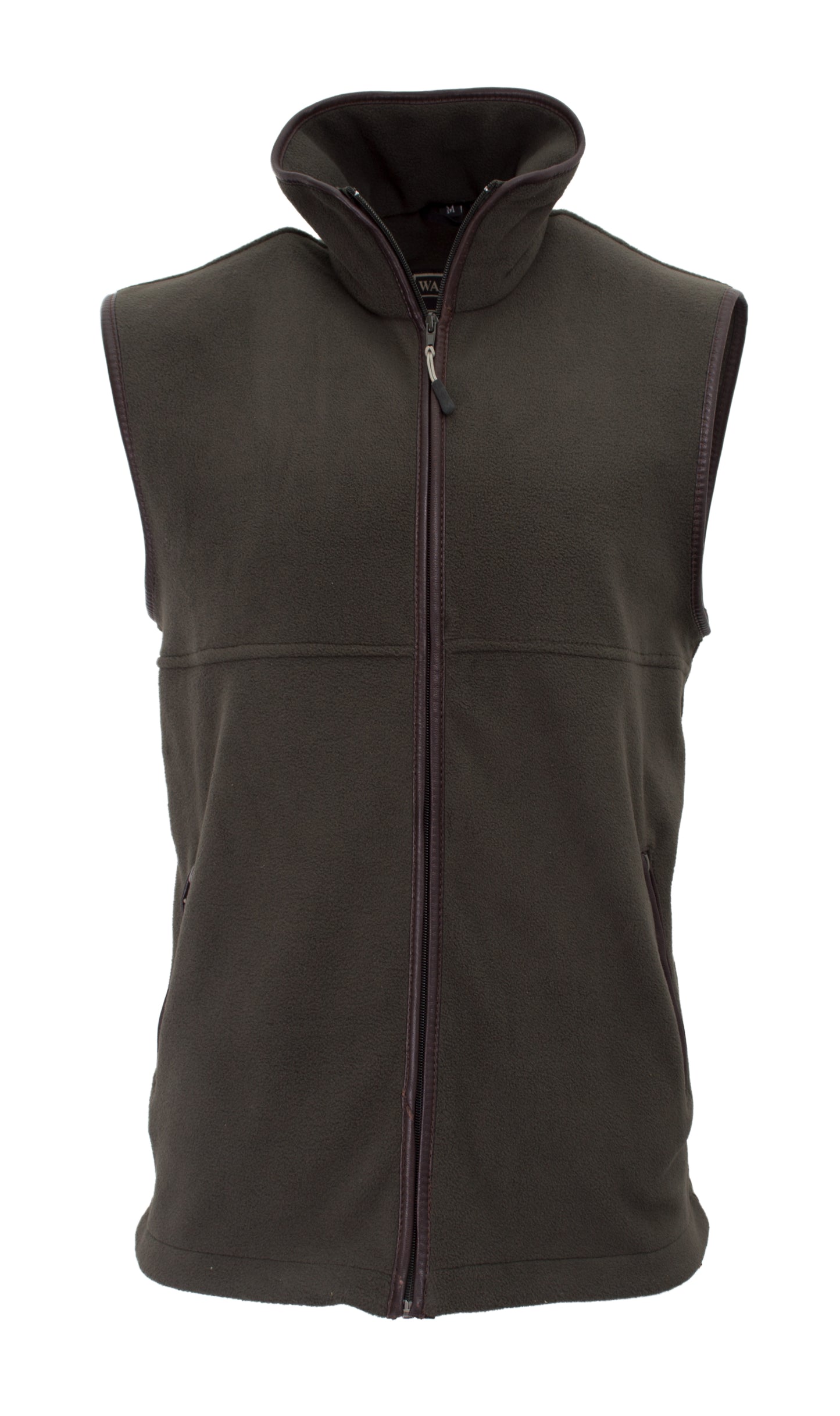 Walker & Hawkes Fleece Gilet In Olive