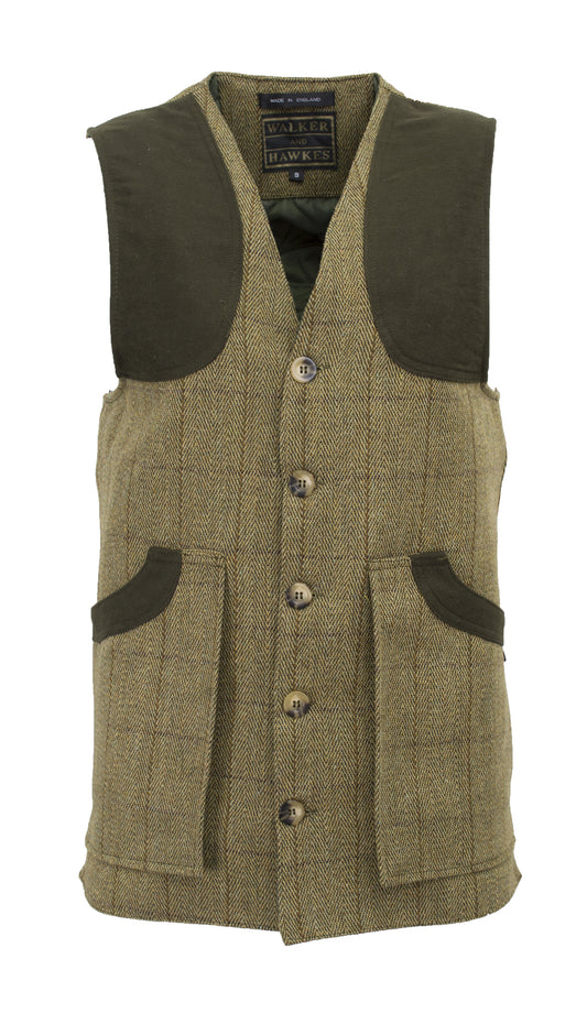 Walker & Hawkes Shooting Winston Waistcoat in Light Sage