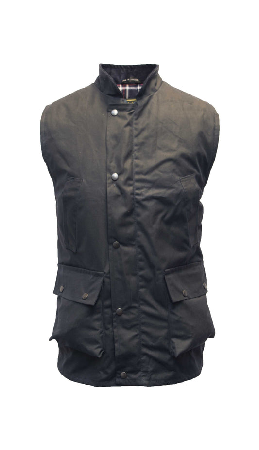 Walker & Hawkes Navy Winchester Wax Gilet