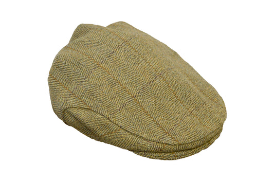 Walker & Hawkes Derby Tweed Flat Cap in Light Sage