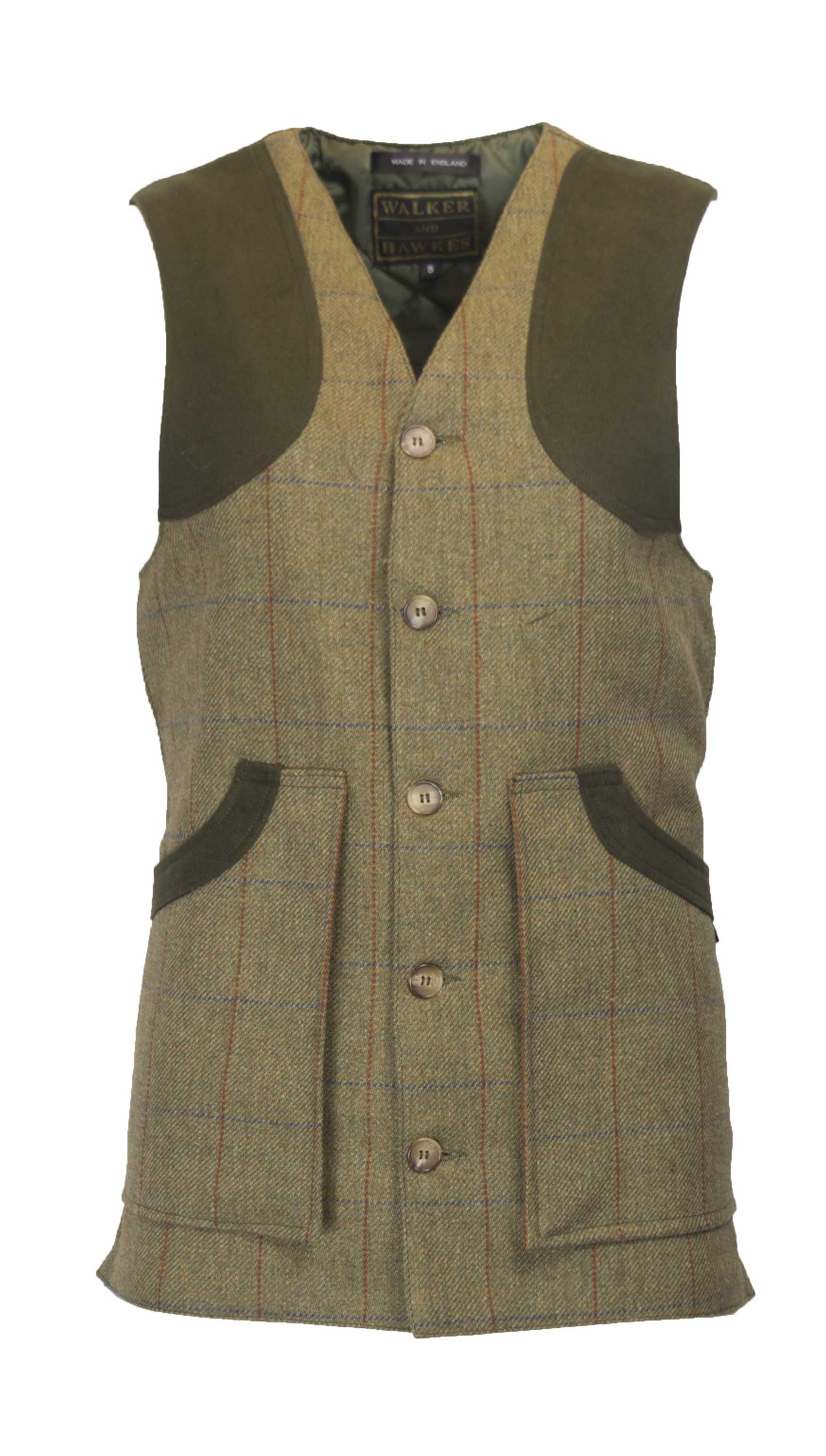 Walker & Hawkes Shooting Waistcoat Gilet in Forest Green
