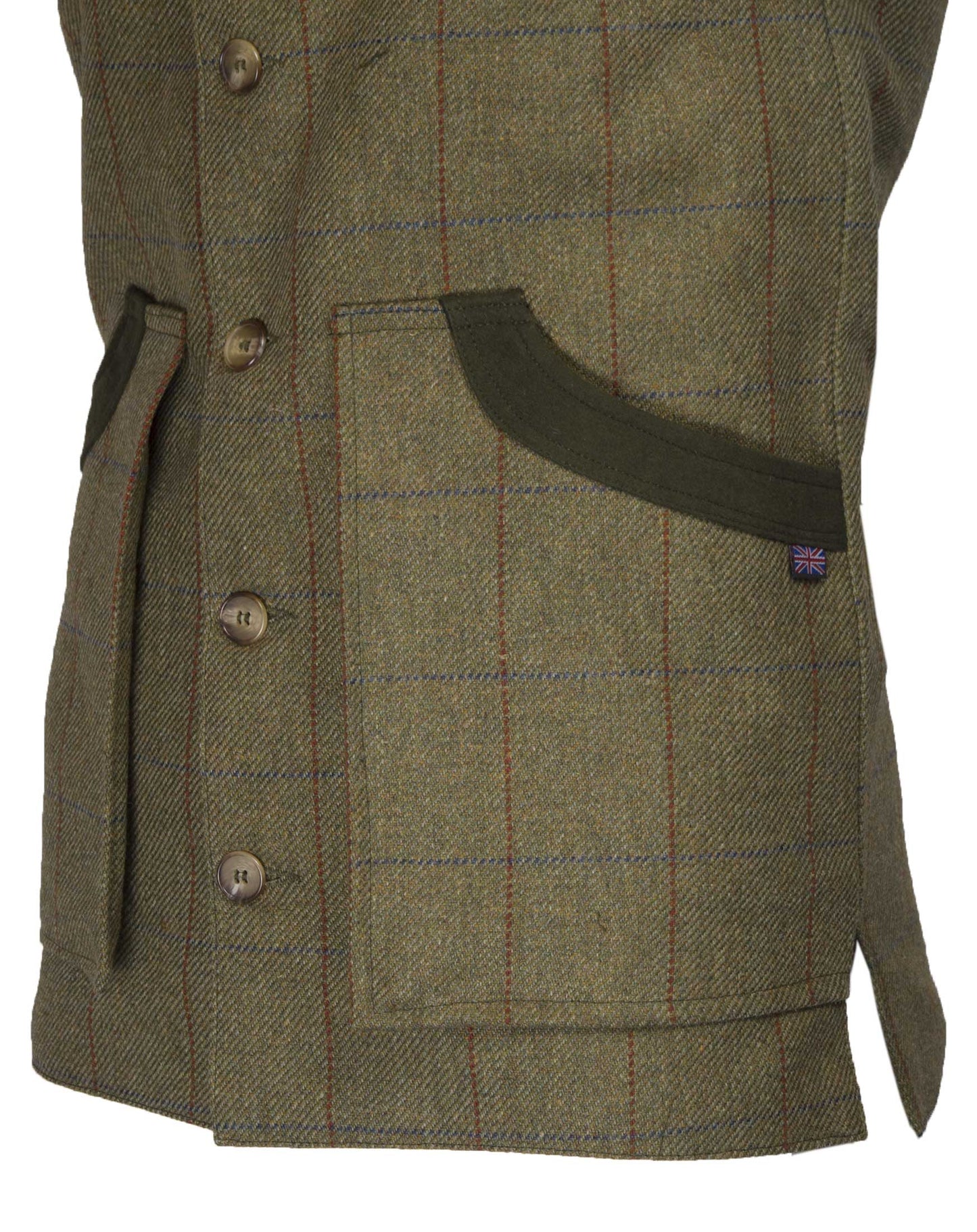 Walker & Hawkes Shooting Waistcoat Gilet in Forest Green