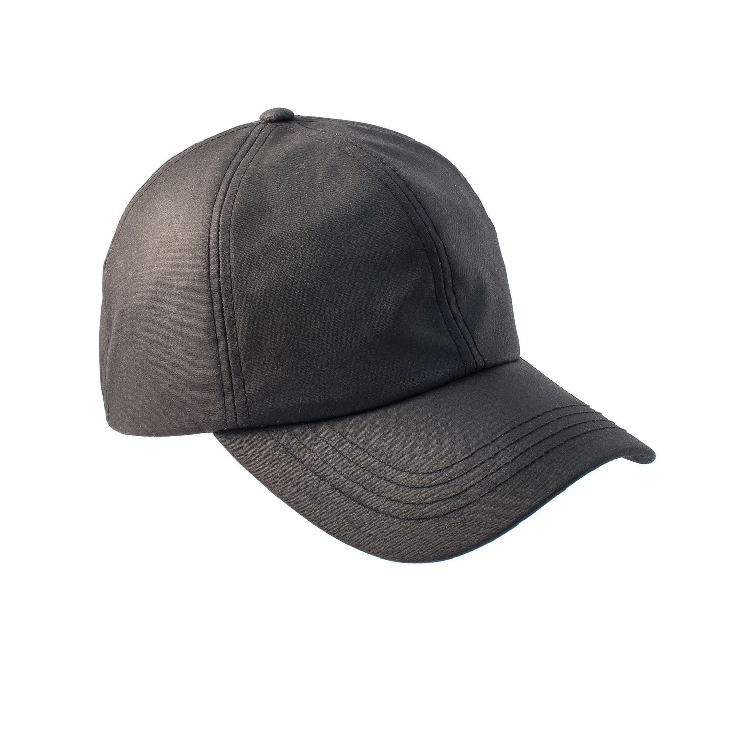 The 'Darley' Black Waxed Baseball Cap