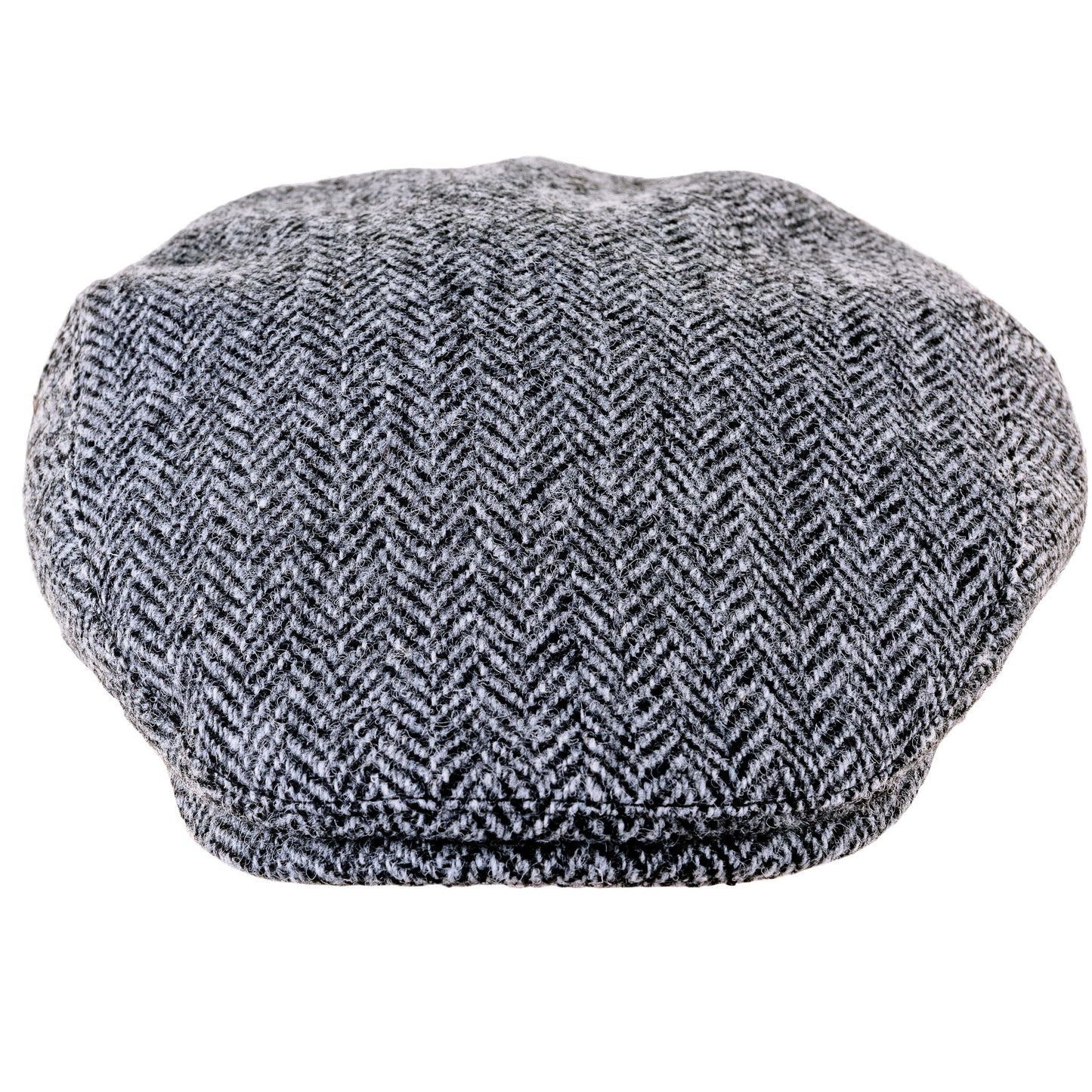 Harris Tweed Grey Herringbone Flat Cap