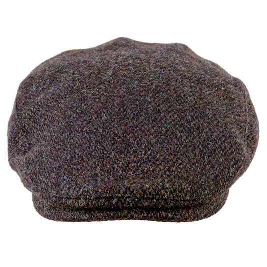 Harris Tweed Brown Barleycorn Flat Cap