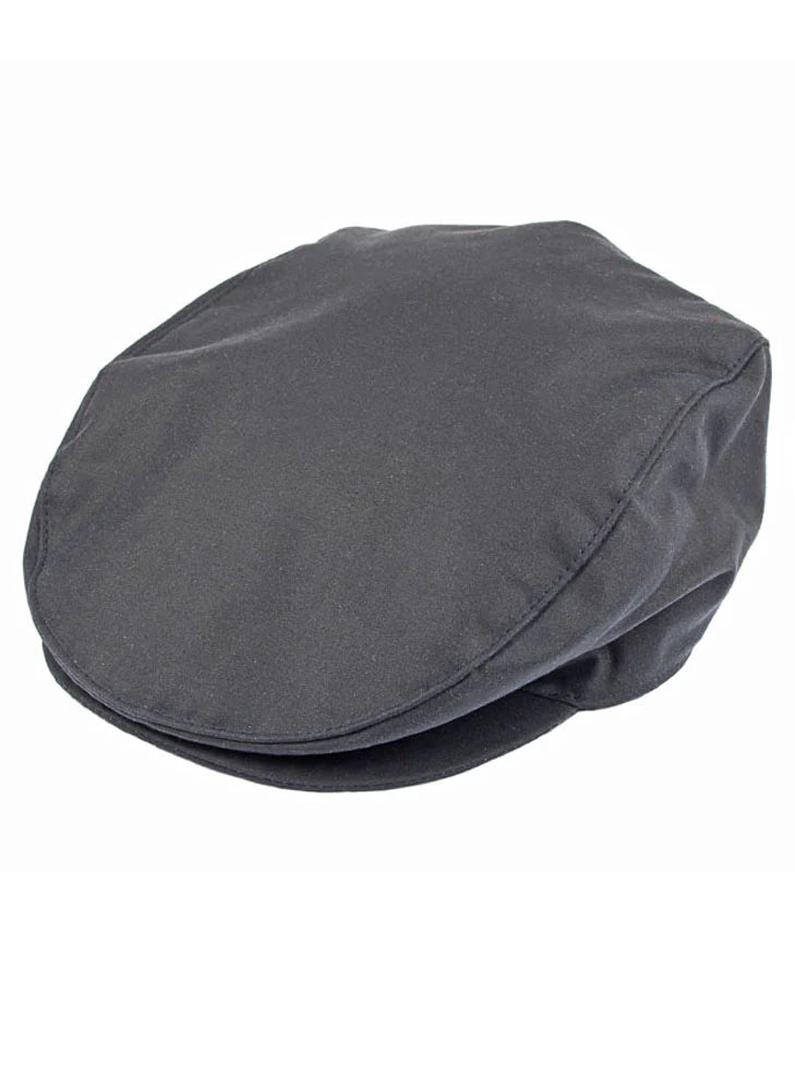 Dents Stourhead Wax Flat Cap in Navy