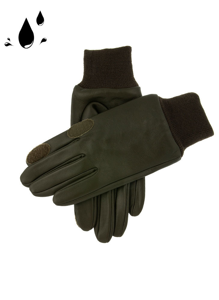 Dents Speyside Men's Leather Olive Shooting Gloves