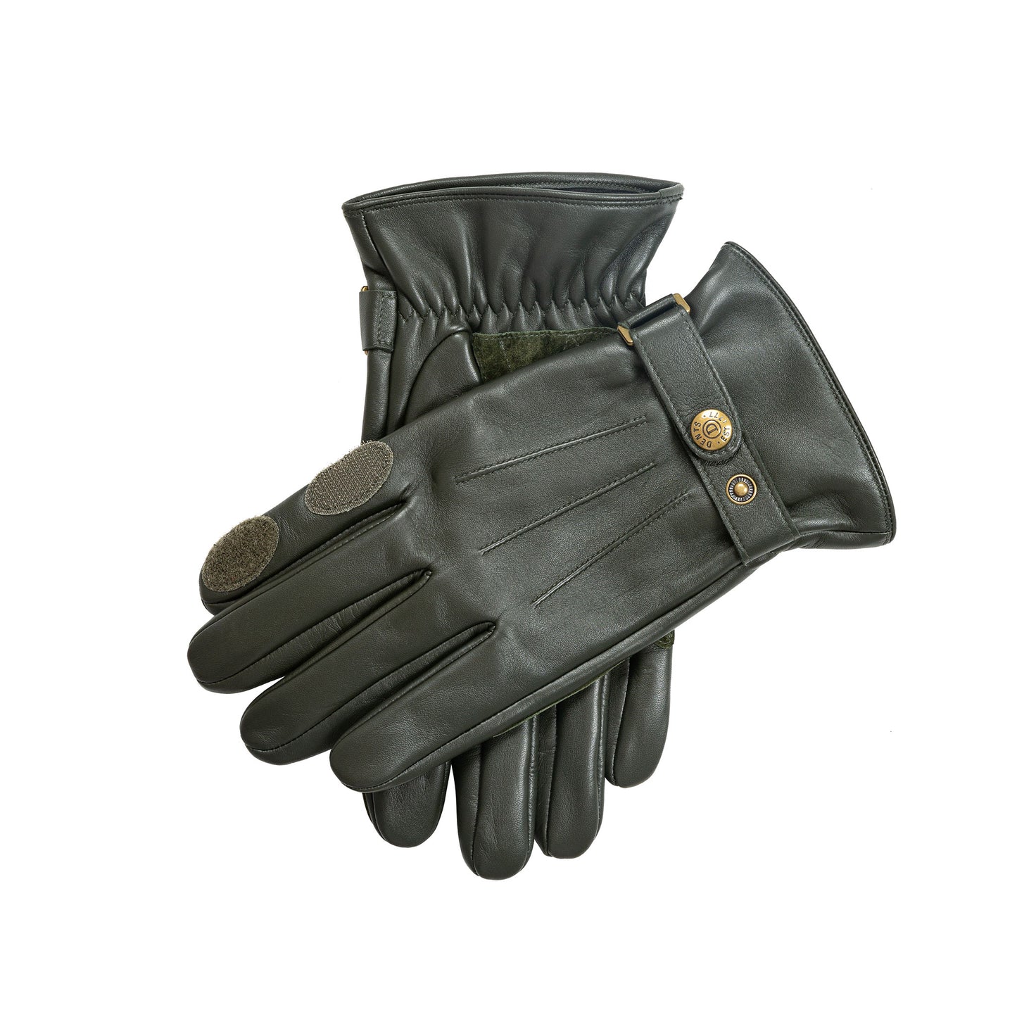 Dents Birkhall Men's Leather Olive Shooting Gloves