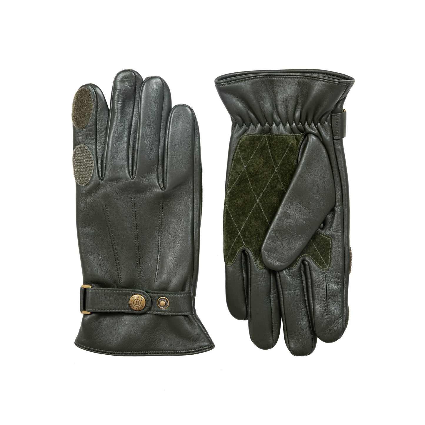 Dents Birkhall Men's Leather Olive Shooting Gloves