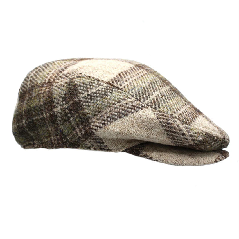 Harris Tweed Ladies Oat Flat Cap