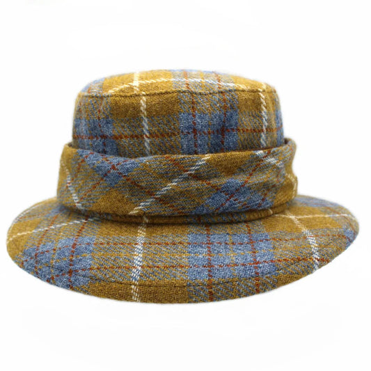 Harris Tweed Ladies Melrose Lichen Check Hat