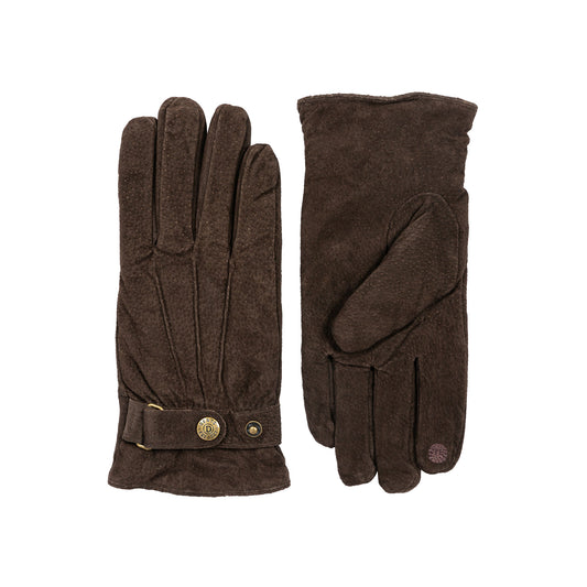 Dents Morley Men's Leather Brown Touchscreen Gloves