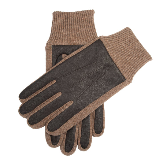 Dents Brown Harrogate Men's Fleece Lined Leather Gloves