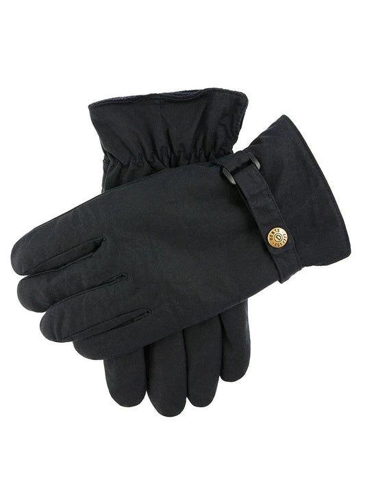 Dents Exmoor Men's Wax Cotton Navy Gloves