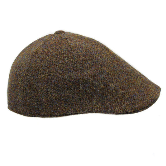 Harris Tweed Brown Barleycorn Duckbill 6-Piece Cap