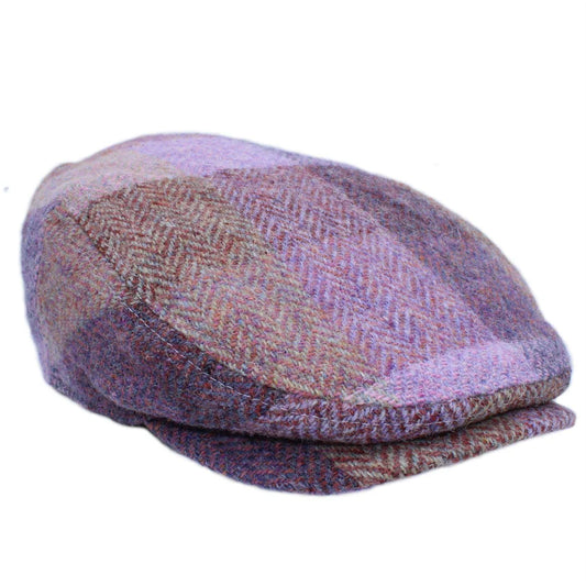 Harris Tweed Ladies Orchid Flat Cap