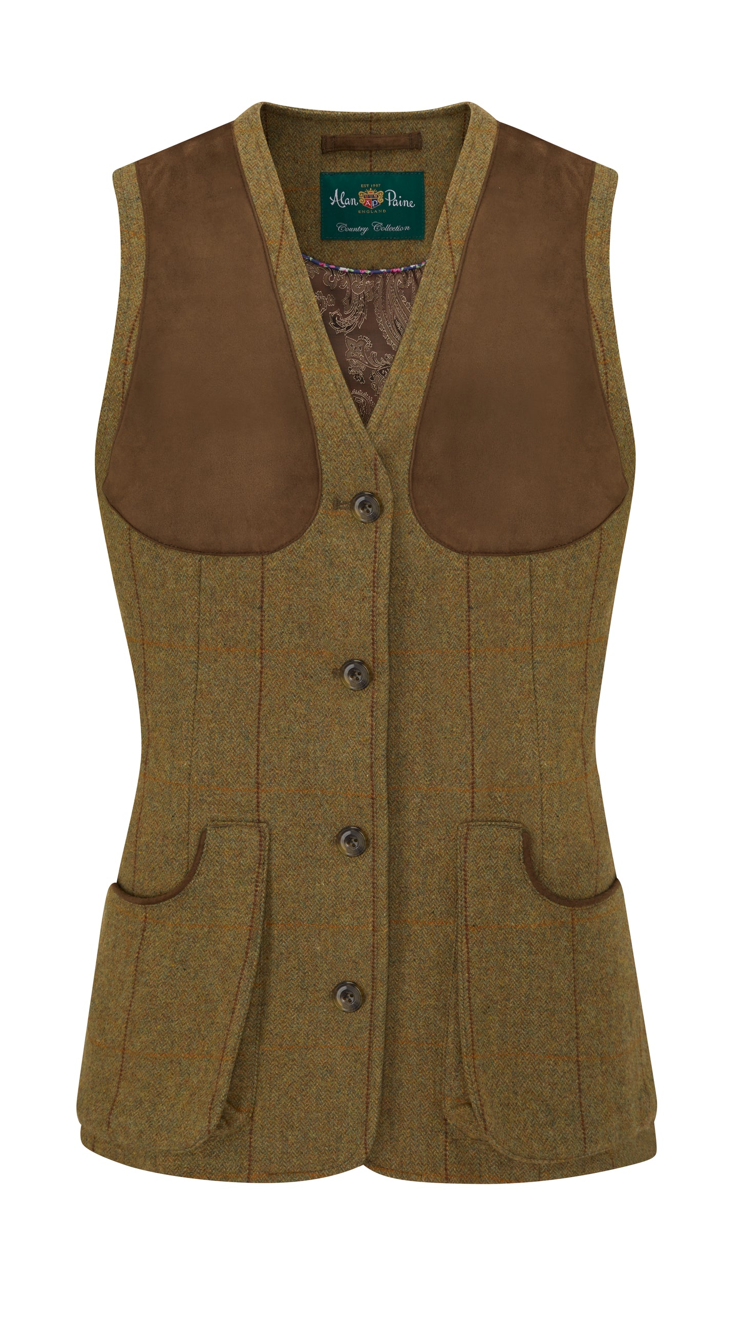 Alan Paine Ladies Combrook Shooting Waistcoat in Grove