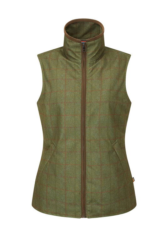 Alan Paine Ladies Didsmere Technical Gilet in Pine Check