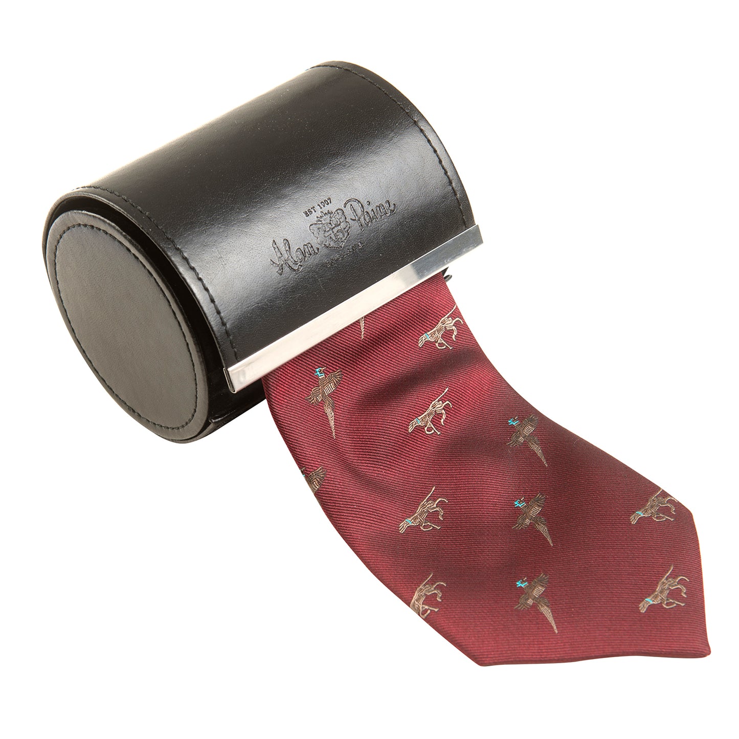 Alan Paine Ripon Bird & Dog Country Silk Tie in Wine