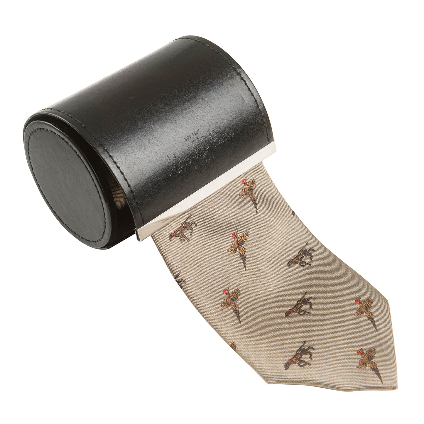 Alan Paine Ripon Bird & Dog Country Silk Tie in Gold