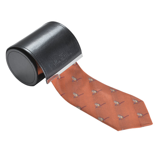 Alan Paine Ripon Flying Pheasant Country Silk Tie in Rust