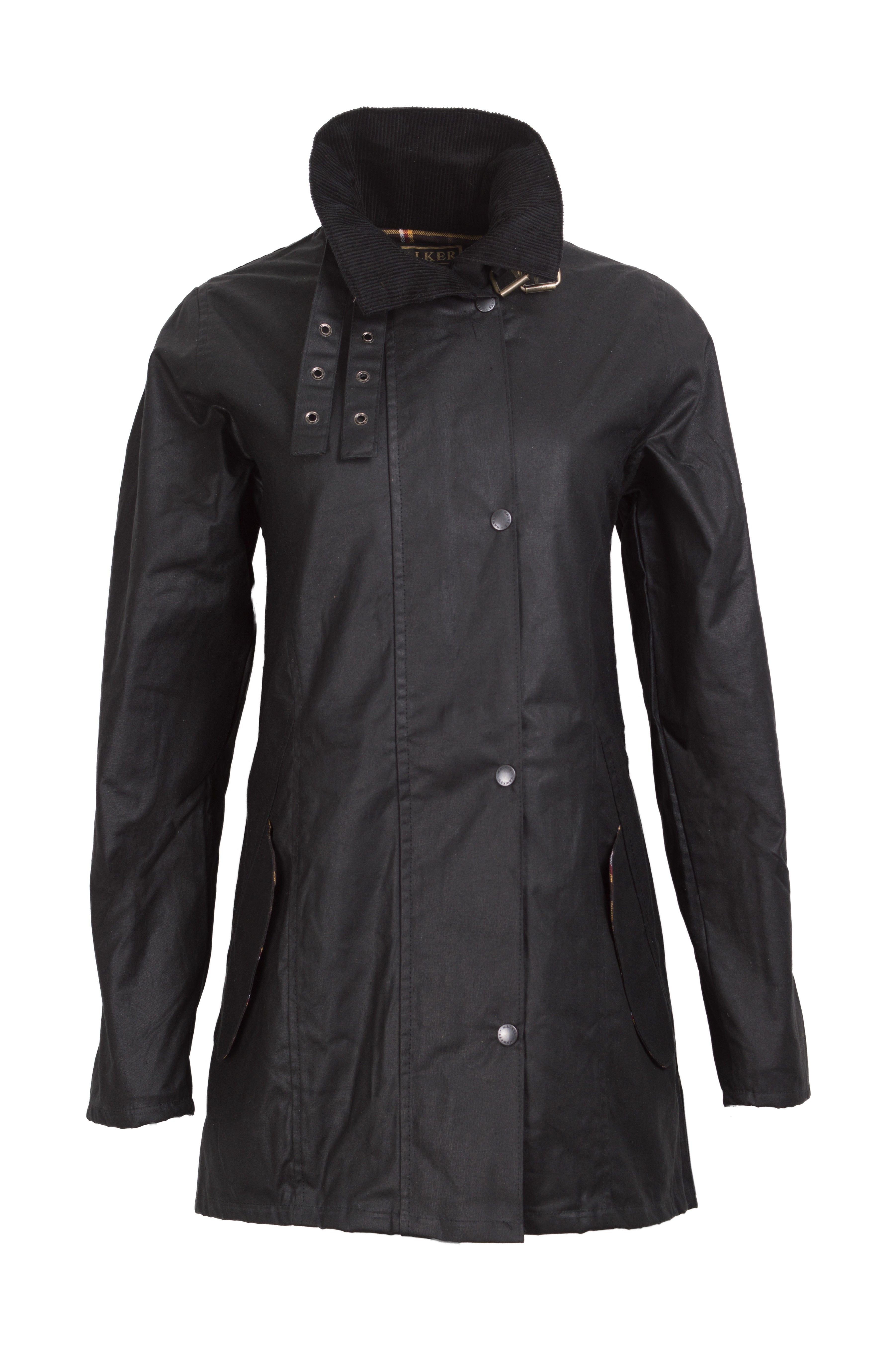 Walker and Hawkes Sofia - 3/4 lange buitenjas voor dames - 100% gewaxt - Bruin - 42 Walker and Hawkes Sofia - 3/4 lange buitenjas voor dames - 100% gewaxt - Bruin - 42