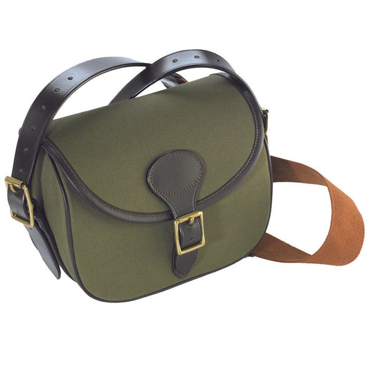 Coleman Baines Canvas and Leather Cartridge Bag in Sage