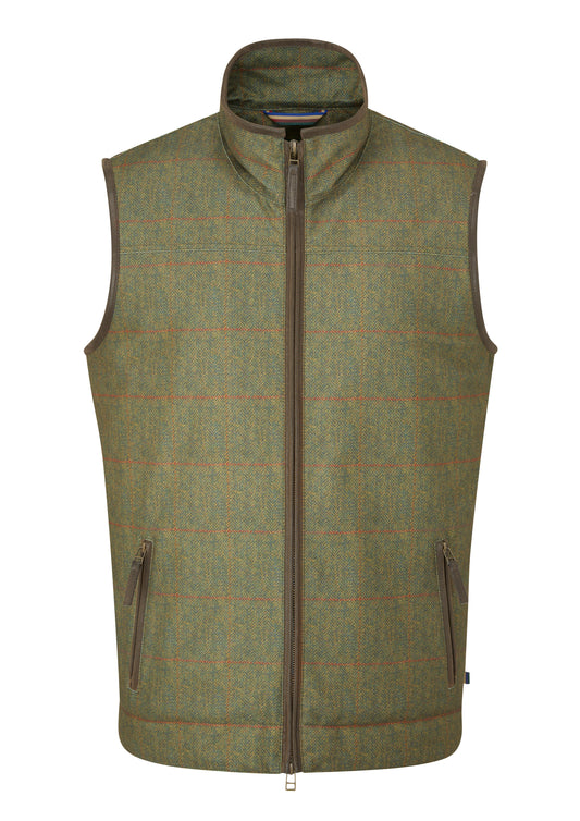 Alan Paine Didsmere Technical Gilet in Olive Tweed