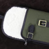 Coleman Baines Sage Canvas and Leather Shotgun Slip with Flap, Zip and Buckle