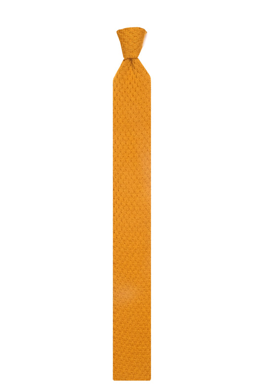 House of Cheviot Honeycomb Ochre Tie