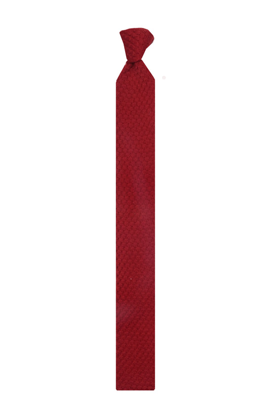 House of Cheviot Honeycomb Brick Red Tie