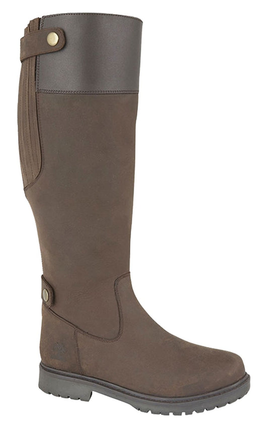 Tweed Outdoor Country Boots in Brown Leather