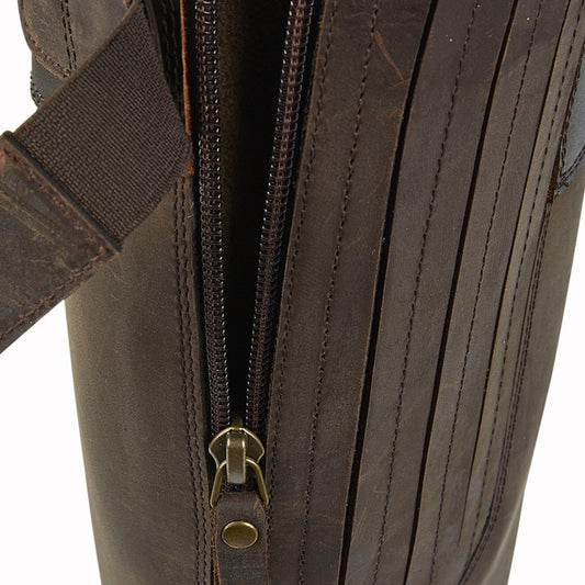 Tweed Outdoor Country Boots in Brown Leather