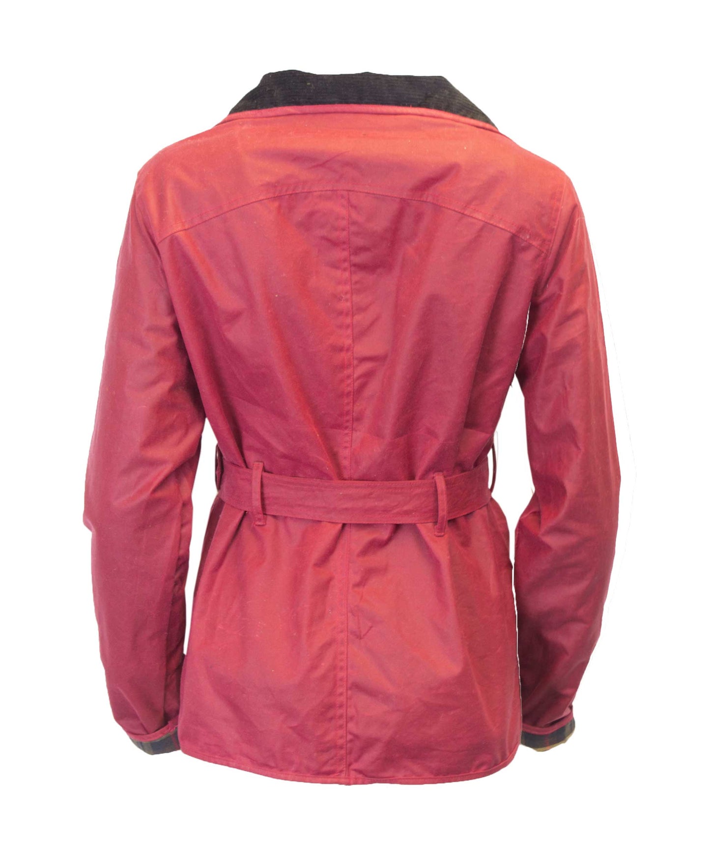 Walker & Hawkes Ladies Red Wax Biker jacket