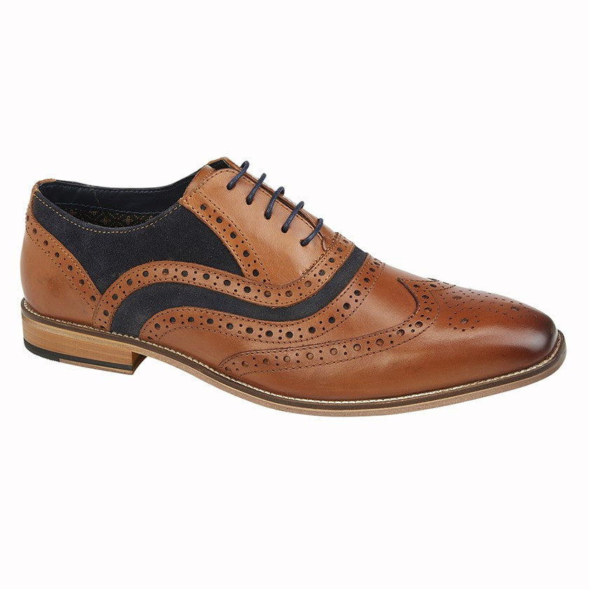 Tweed Outdoor Blue Suede Brogue Shoe