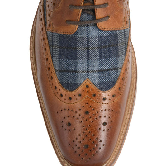 Tweed Outdoor Blue Tartan Brogue Shoe