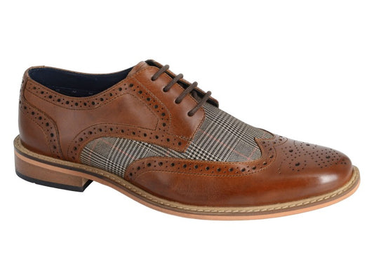 Tweed Outdoor Brown Plaid Brogue Shoe