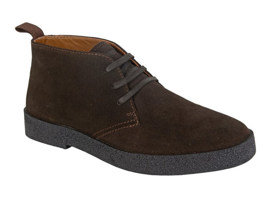 Tweed Outdoor Dark Brown Desert Boots