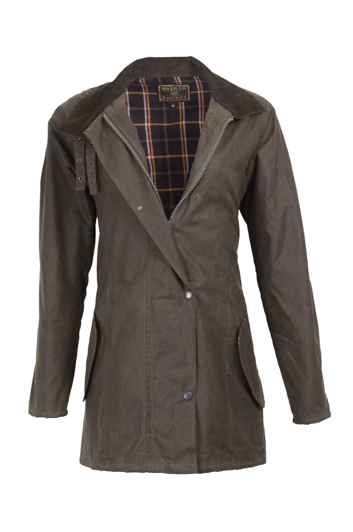 Walker & Hawkes Ladies Olive Sofia WaxJacket