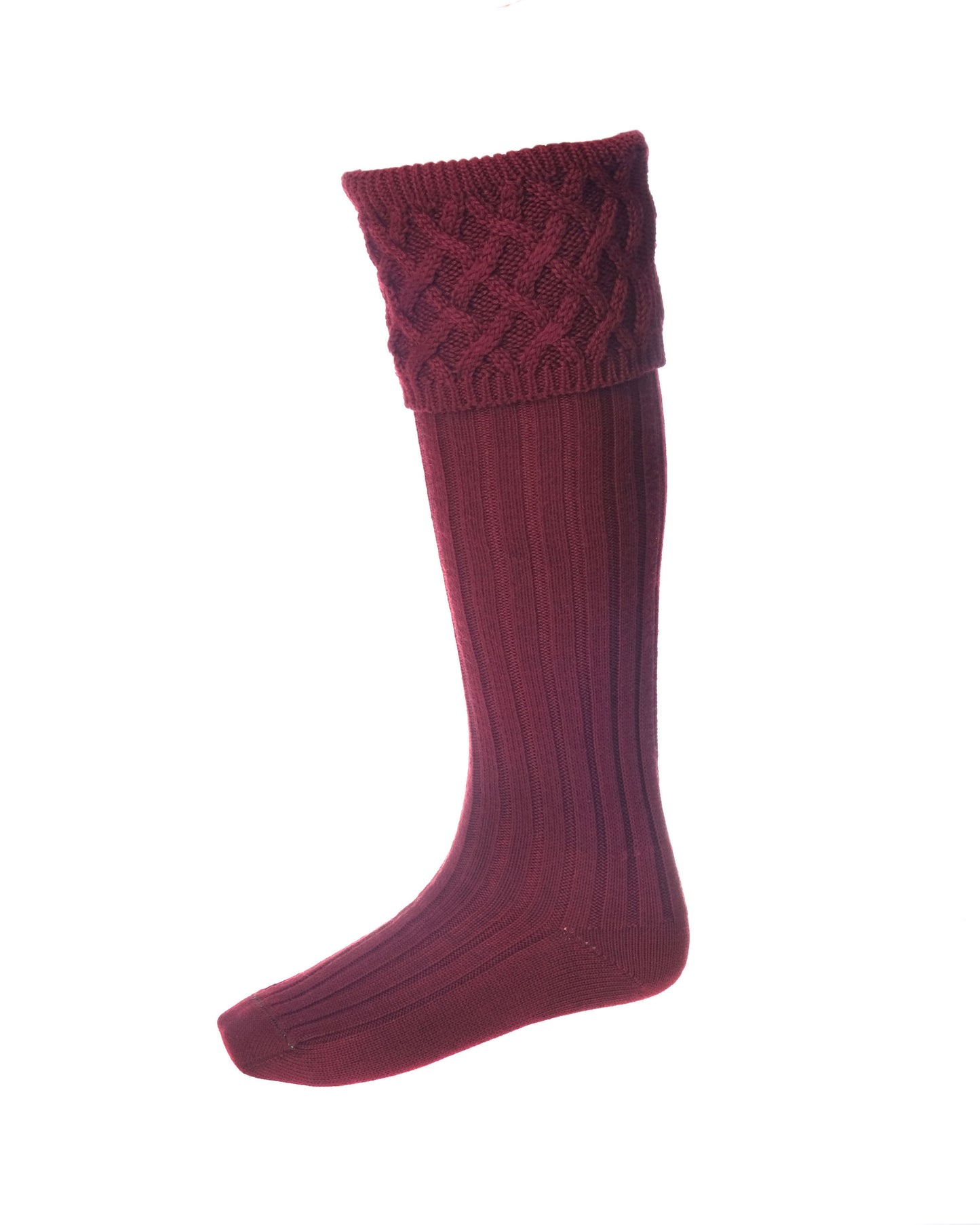 House of Cheviot Burgundy Rannoch Country Socks