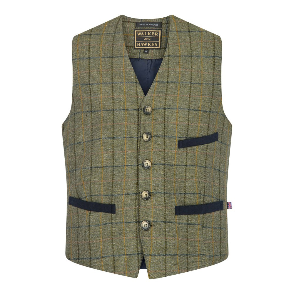 Walker & Hawkes Alcott Waistcoat in Navy Stripe
