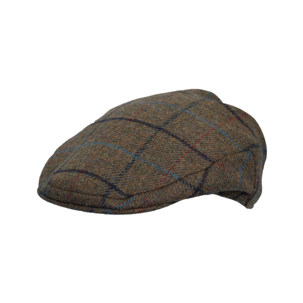 Walker & Hawkes Abraham Moon Tweed Alfred Flat Cap in Green