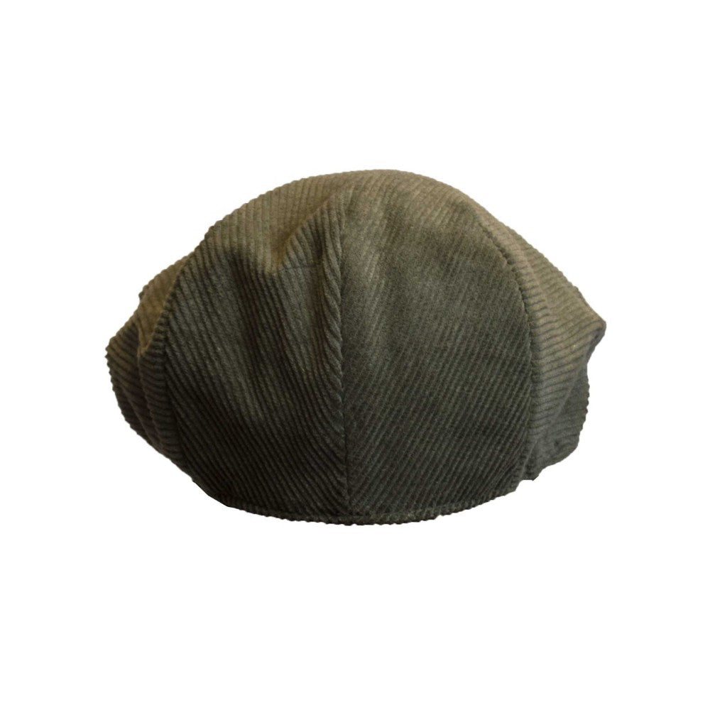 Walker & Hawkes Corduroy Alton Flat Cap in Olive