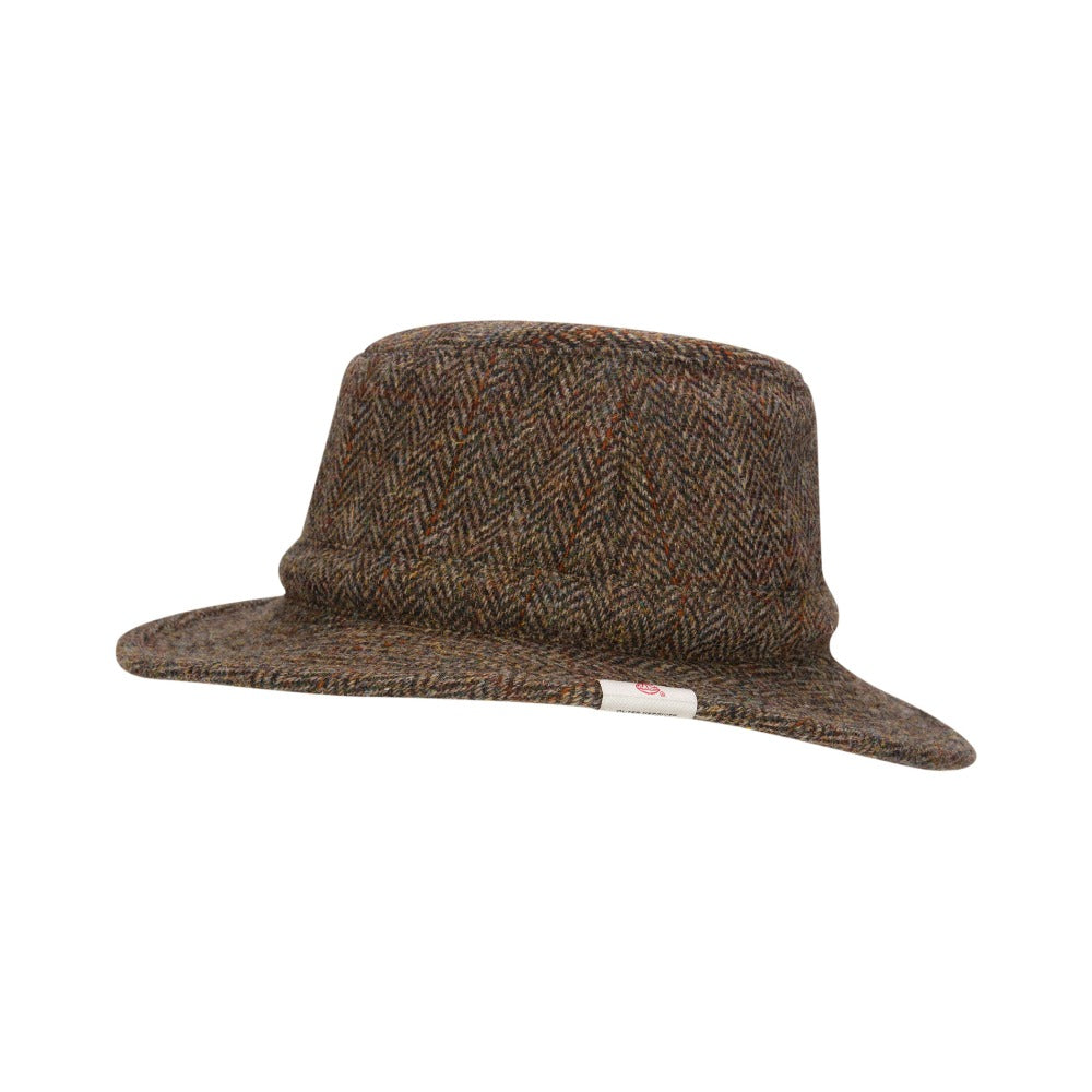 Walker & Hawkes Harris Tweed Berkeley Fedora Hat in Charcoal