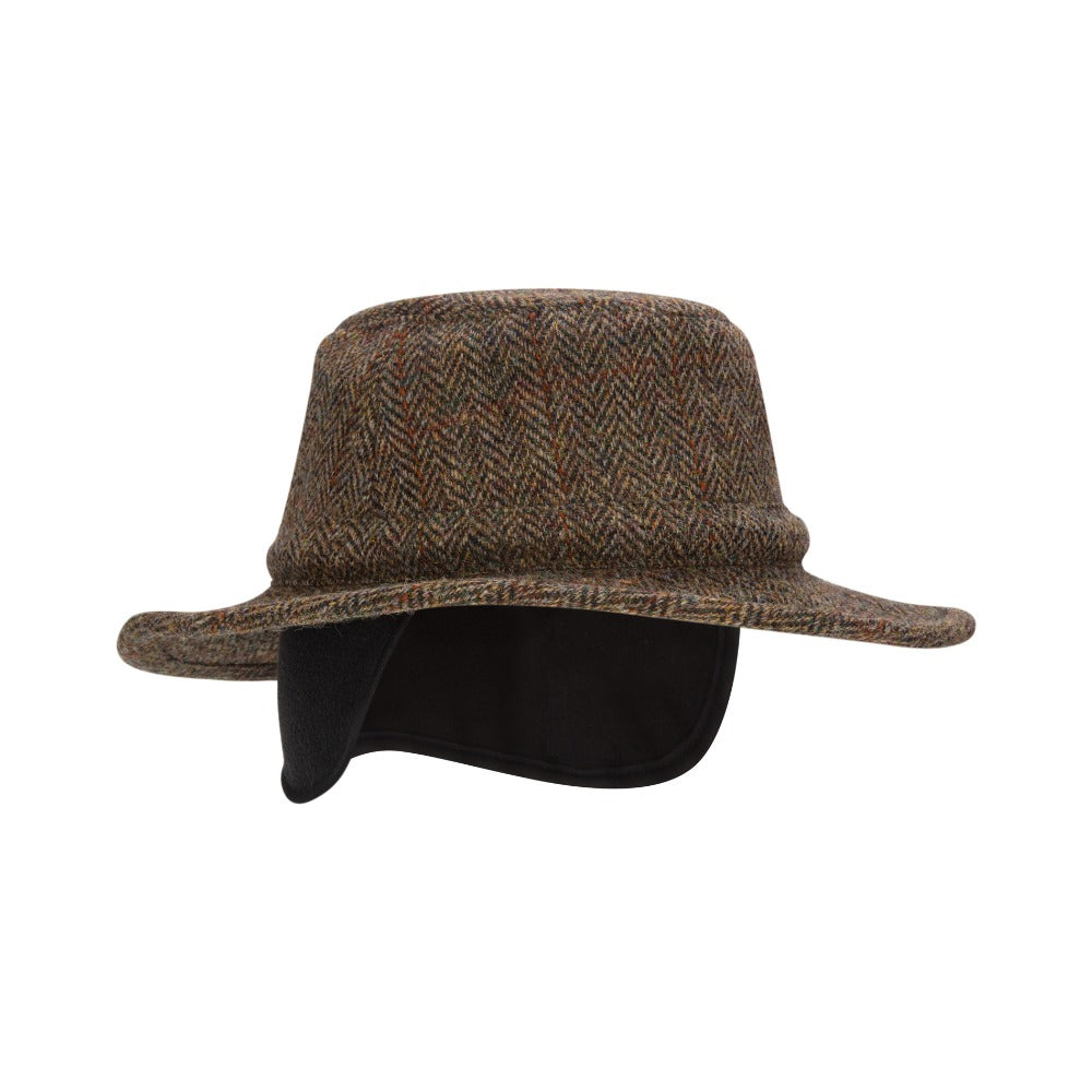 Walker & Hawkes Harris Tweed Berkeley Fedora Hat in Charcoal