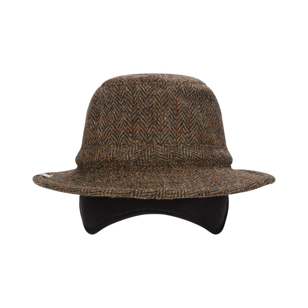 Walker & Hawkes Harris Tweed Berkeley Fedora Hat in Charcoal