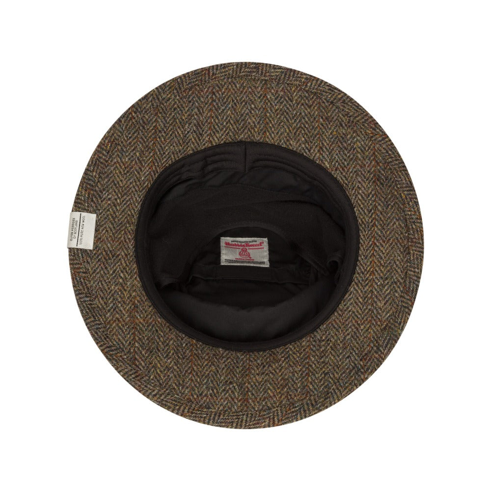 Walker & Hawkes Harris Tweed Berkeley Fedora Hat in Charcoal