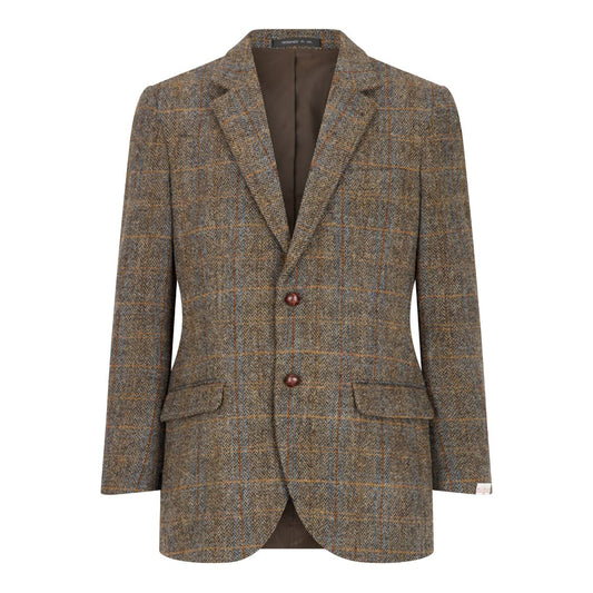 Harris Tweed Brown Windowpane Tweed Jacket