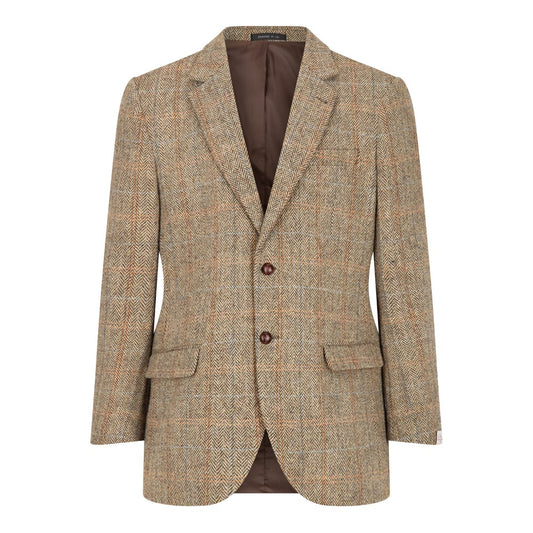 Harris Tweed Oatmeal Windowpane Tweed Jacket